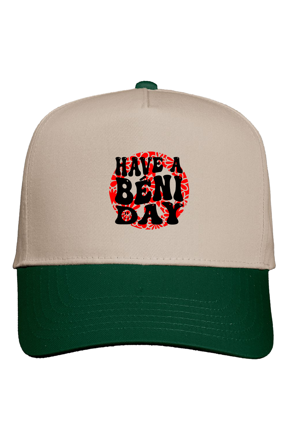 Khaki Crown Two Tone Cap