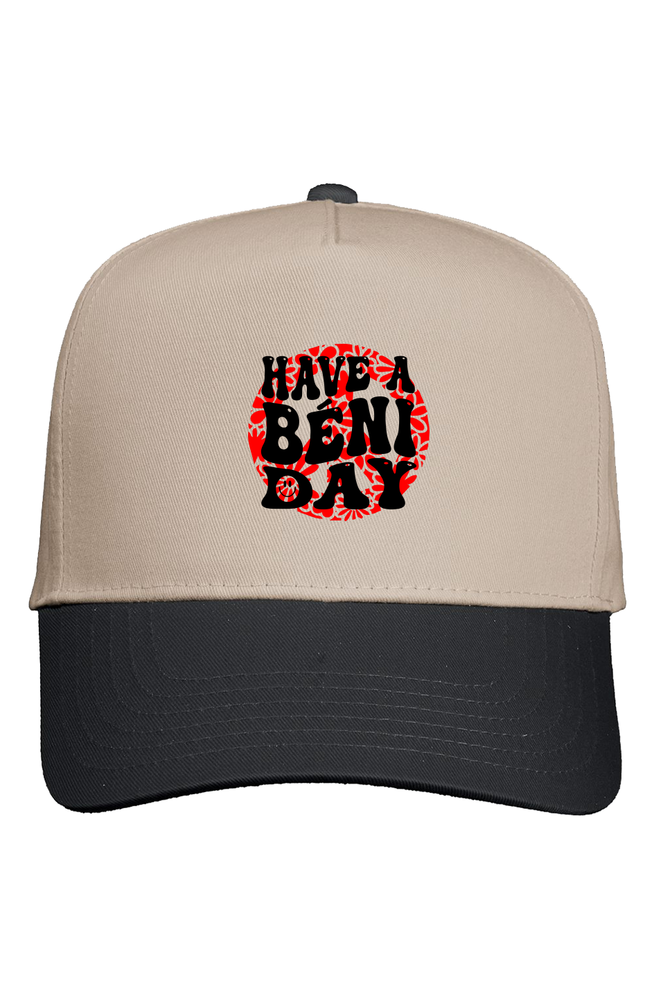 Khaki Crown Two Tone Cap