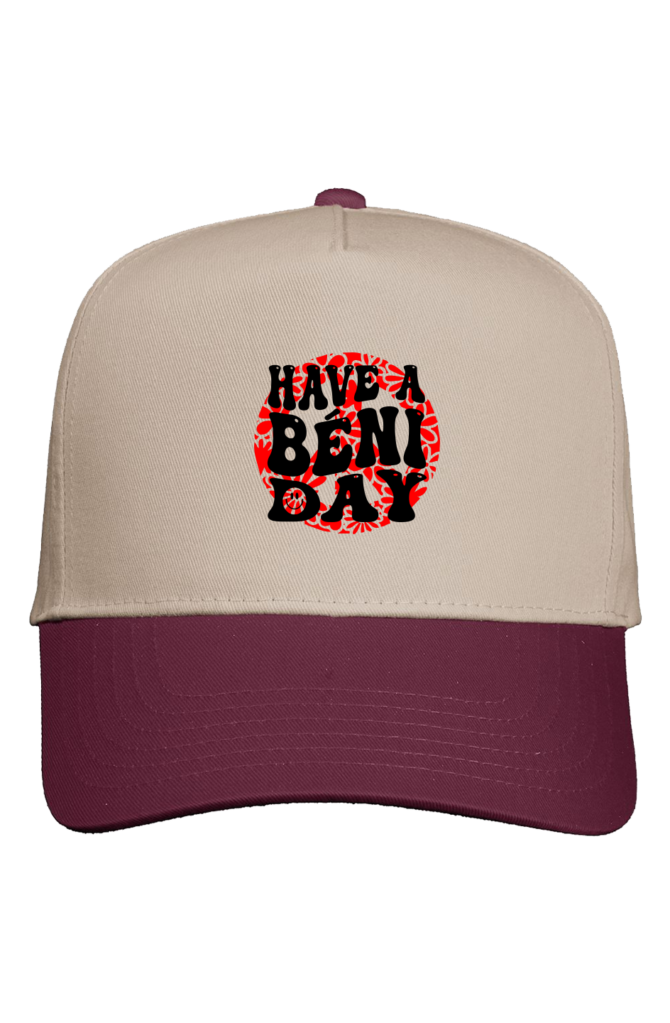 Khaki Crown Two Tone Cap