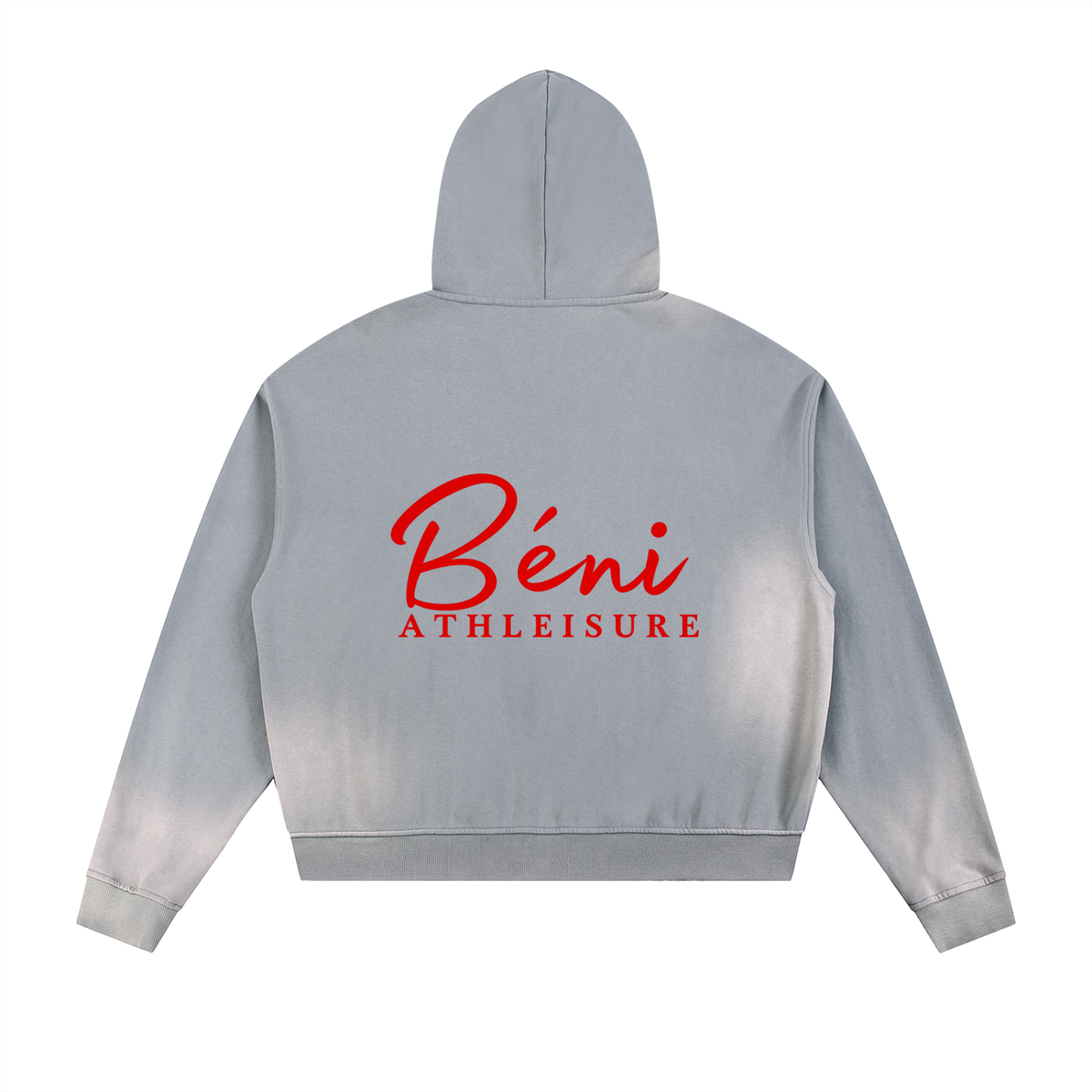 Béni Day: Sun Fade Frayed Raw Edge Fleece Zip Hoodie