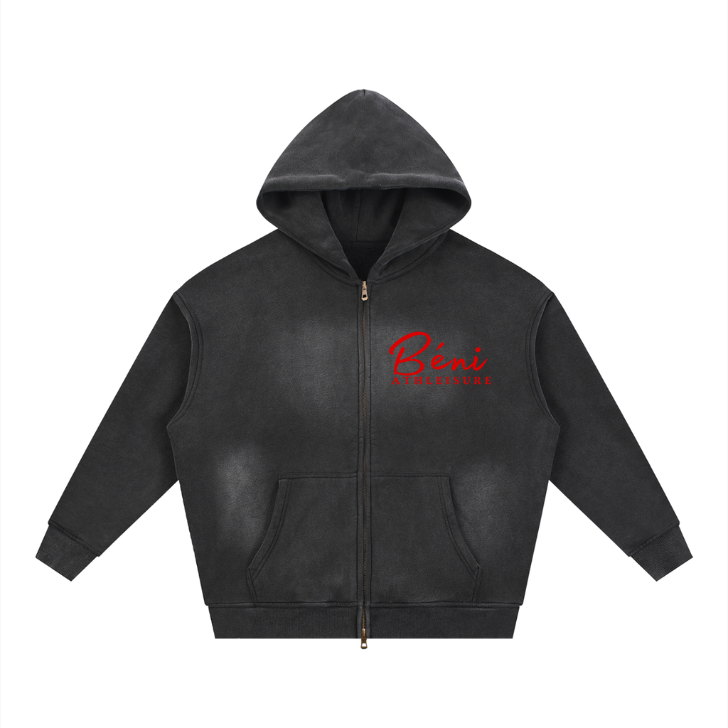 Béni Day: Sunfade Two-way Zipper Boxy Fleece Hoodie