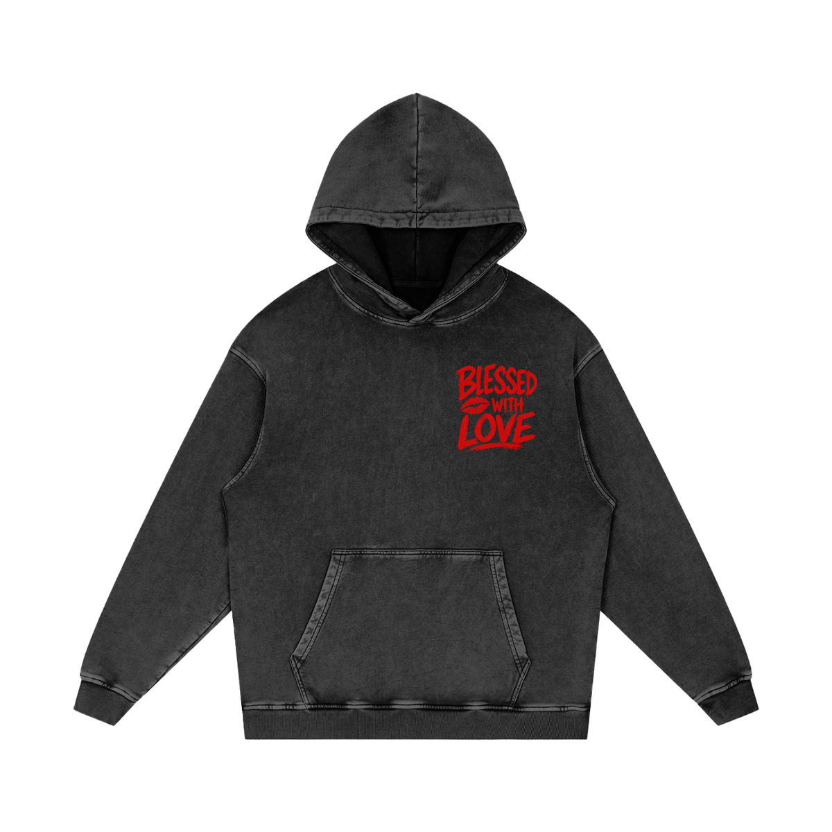 Béni LOVE Collection : Snow Washed Loose Cotton Hoodie