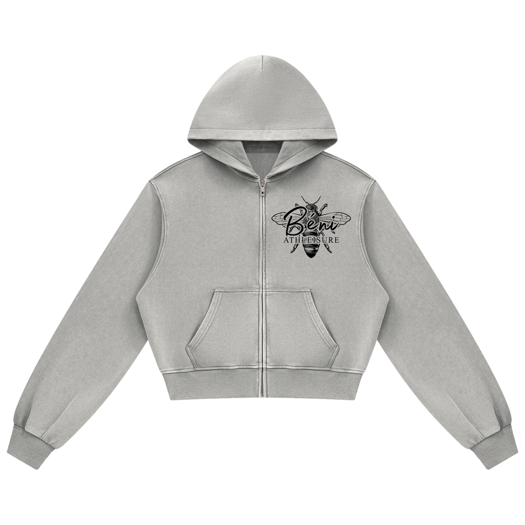 Béni Women's Mineral Wash Full Zip Hoodie