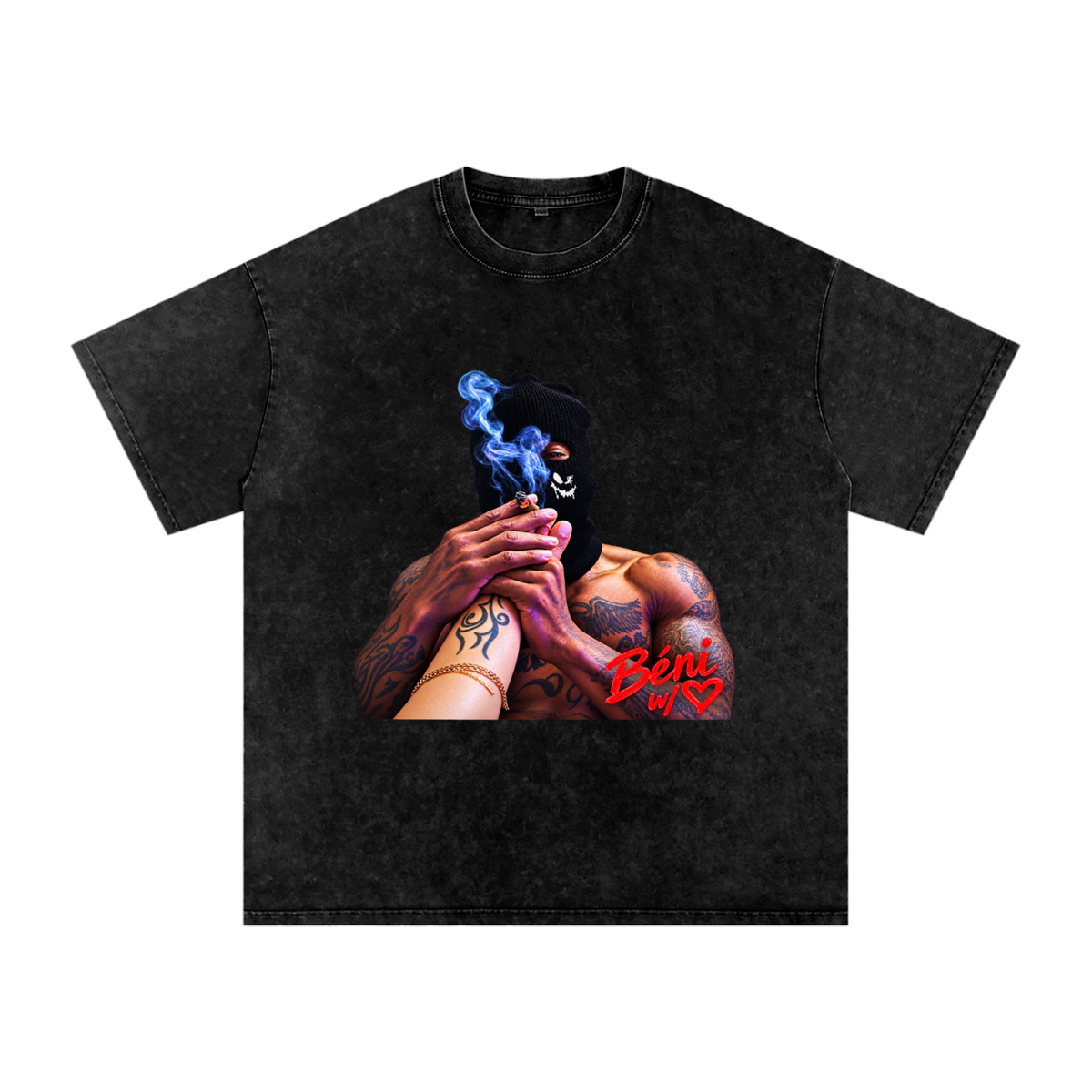 Snow Washed Oversized Cotton T-Shirt