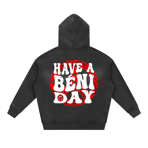 Béni Day: Sunfade Two-way Zipper Boxy Fleece Hoodie